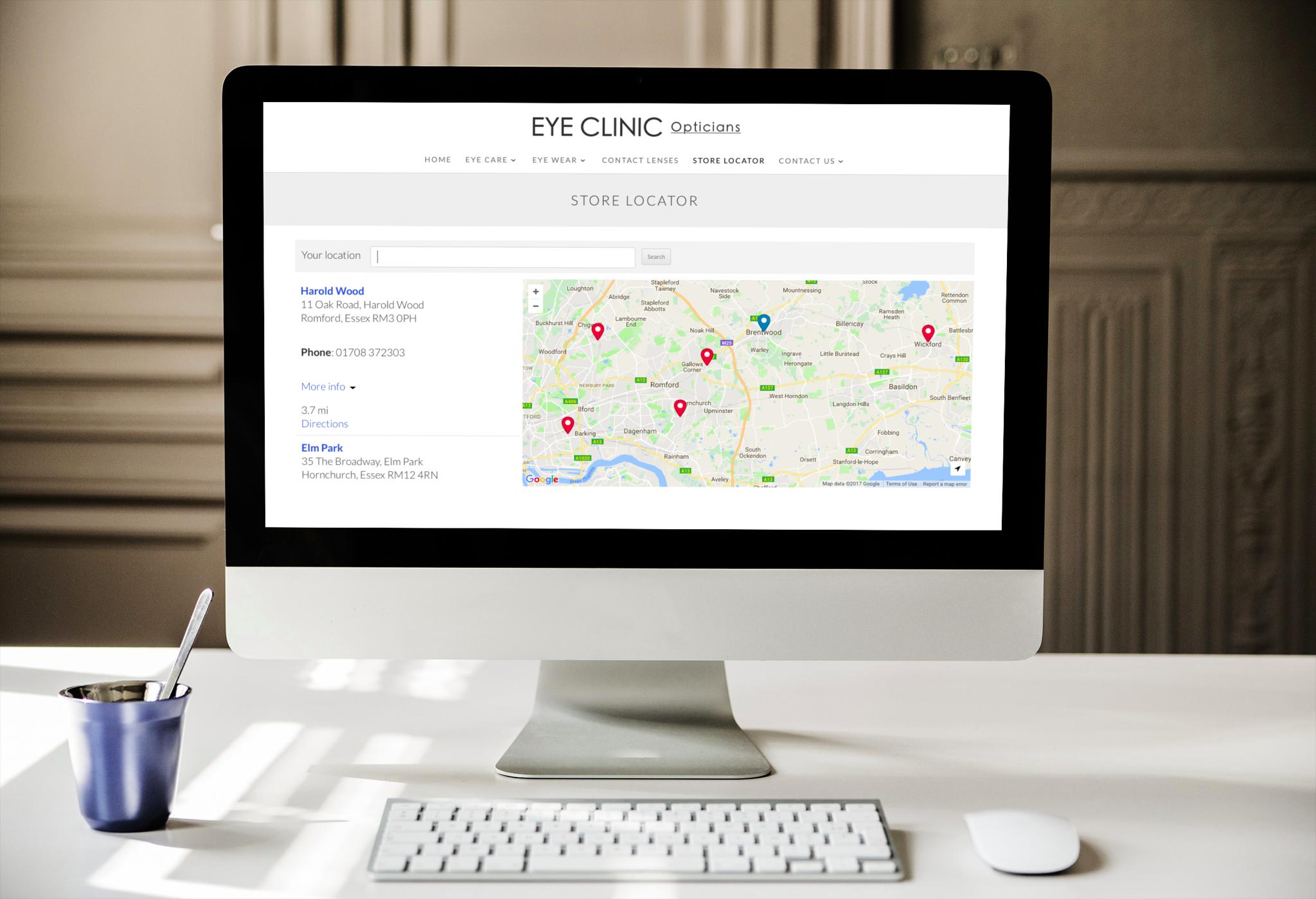 Eye Clinic Opticians store locator